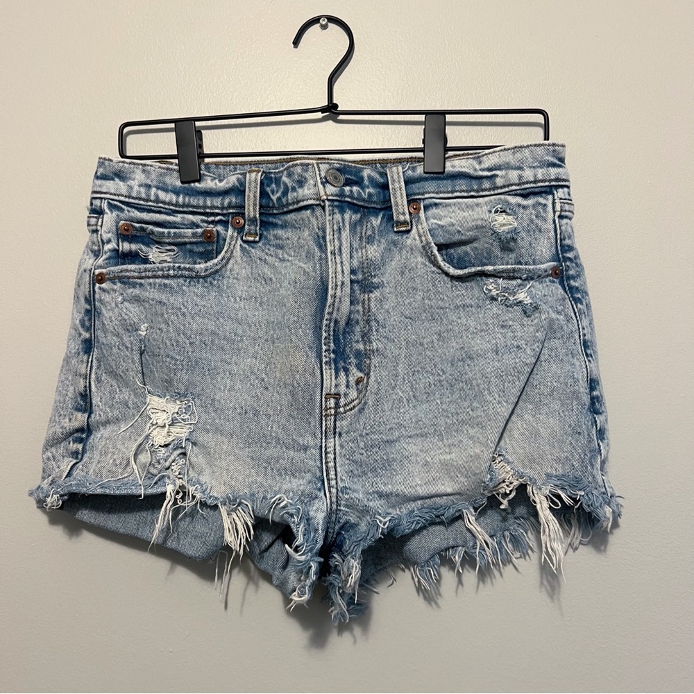 A+F High Waisted Distressed Shorts